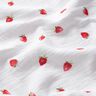 Tissu double gaze de coton Fraises aquarelle Impression numérique – blanc,  thumbnail number 2