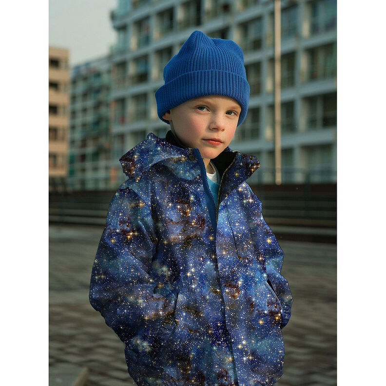 Softshell Espace Impression numérique | by Poppy – bleu nuit,  image number 6