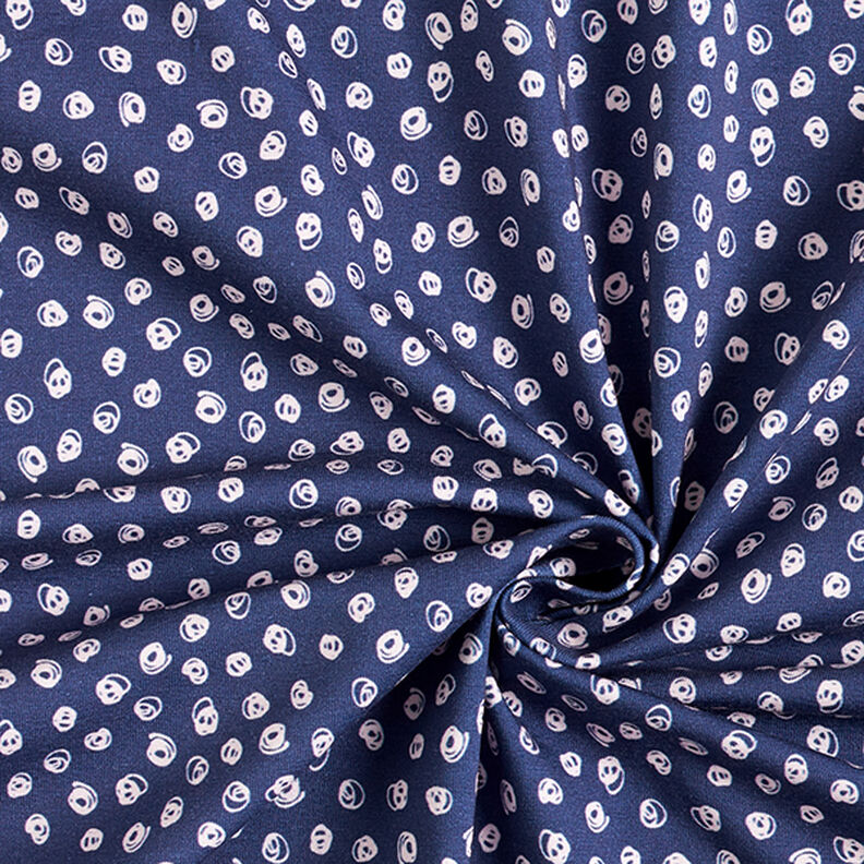 Jersey de coton Petits cercles – indigo,  image number 3