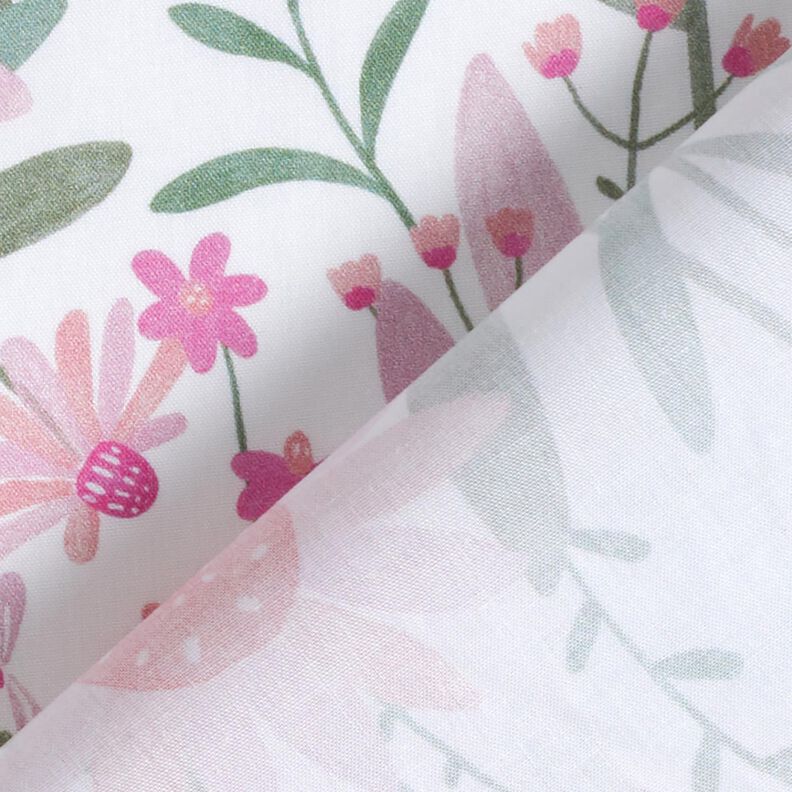 Popeline coton Grandes fleurs des champs Impression numérique | Poppy Fabrics – blanc,  image number 4