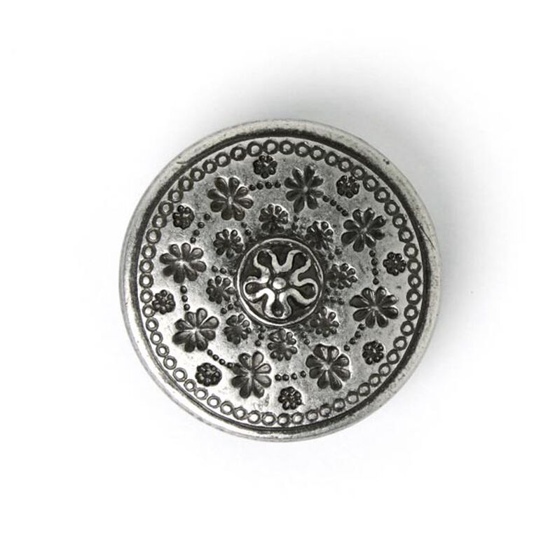 Bouton en métal fleur rustique 1,  image number 1