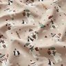 Jersey coton Pingouin, ours polaire et bonhomme de neige – amande,  thumbnail number 2