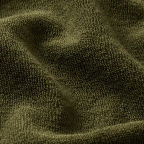 Tissu éponge Stretch Uni – olive foncé, 