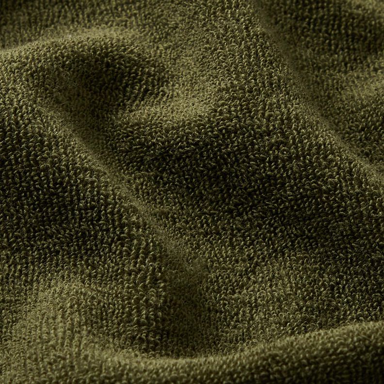 Tissu éponge Stretch Uni – olive foncé, image number 2