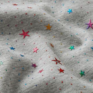 Polaire alpin Étoiles Imprimé feuille – gris clair, 