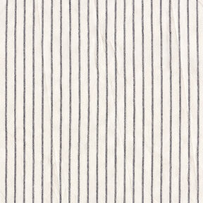 Tissu pour chemisier Coton mélangé larges rayures – écru/noir, 