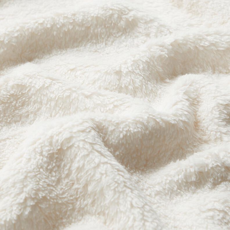 Fourrure synthétique Tissu peluche uni – écru, image number 2
