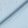 Tissu double gaze de coton taches dorées éparses – bleu clair/or,  thumbnail number 4