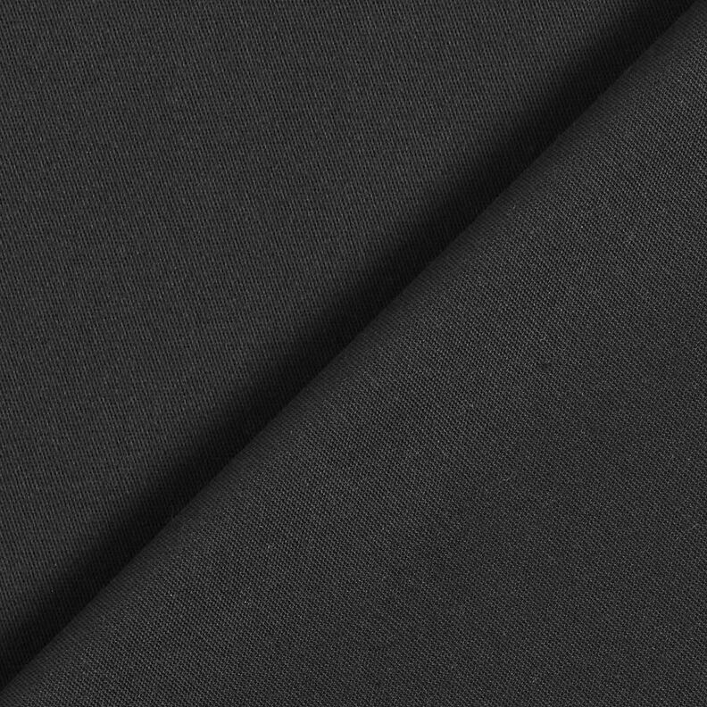 Sergé coton Stretch – noir, image number 3