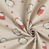 Tissu de décoration Semi-panama pingouins festifs – nature/carmin,  thumbnail number 3