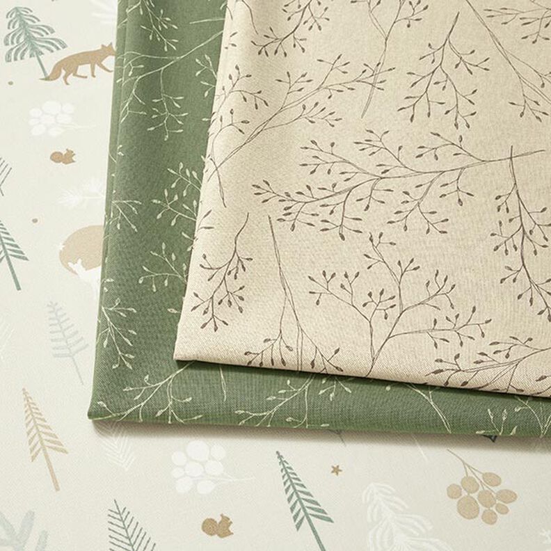 Tissu de décoration Semi-panama fines branches – nature,  image number 5