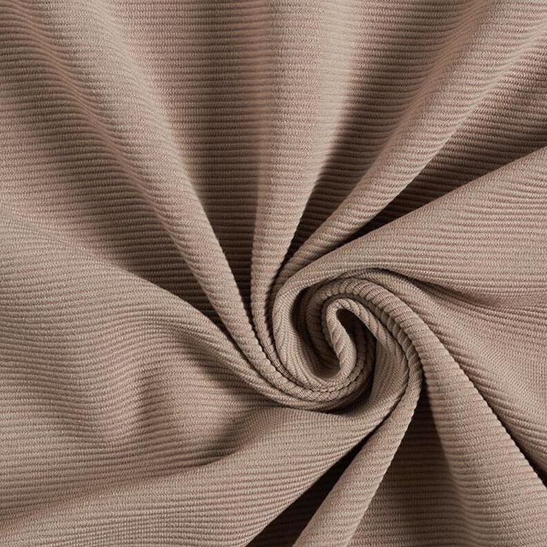 Jersey côtelé ottoman uni – taupe,  image number 1