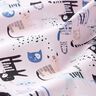 Tissu en coton Cretonne chats abstraits – rose clair/blanc,  thumbnail number 2