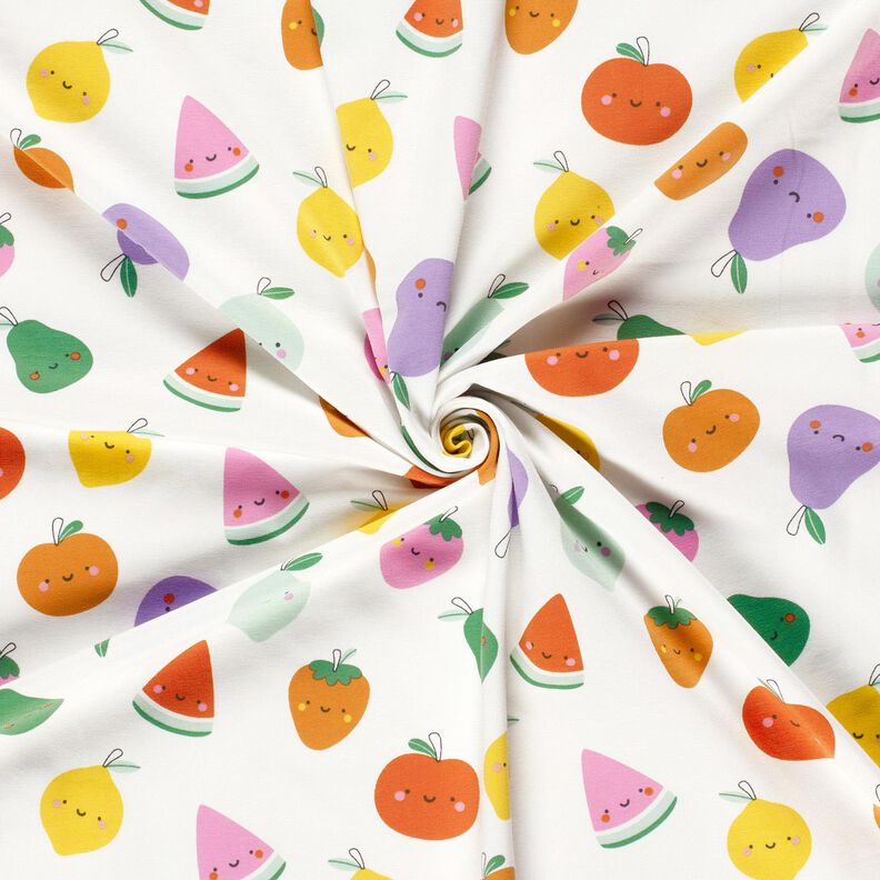 Jersey coton Fruit joyeux – écru/orange pêche,  image number 3