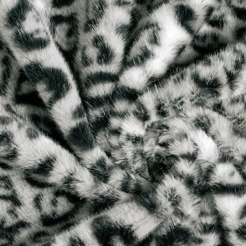 Fourrure synthétique léopard des neiges – argent/anthracite, image number 3