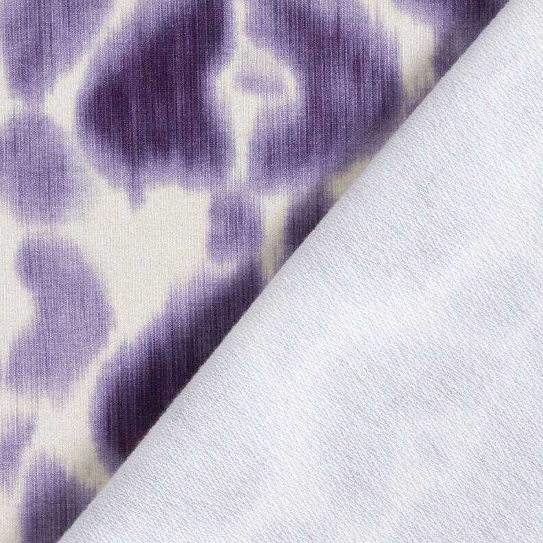 GOTS French Terry Batik motif léopard | TCC x LOOKS by Wolfgang Joop – lilas/crème,  image number 6