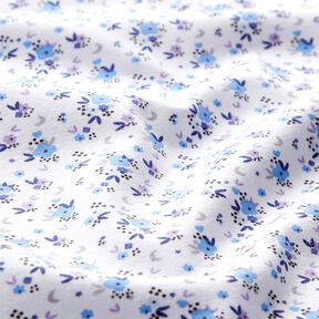 Jersey coton fleurs romantiques – blanc, 
