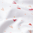 GOTS Jersey coton Cœurs – blanc, 
