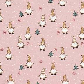 Jersey coton Lutins dans la neige – rosé, 