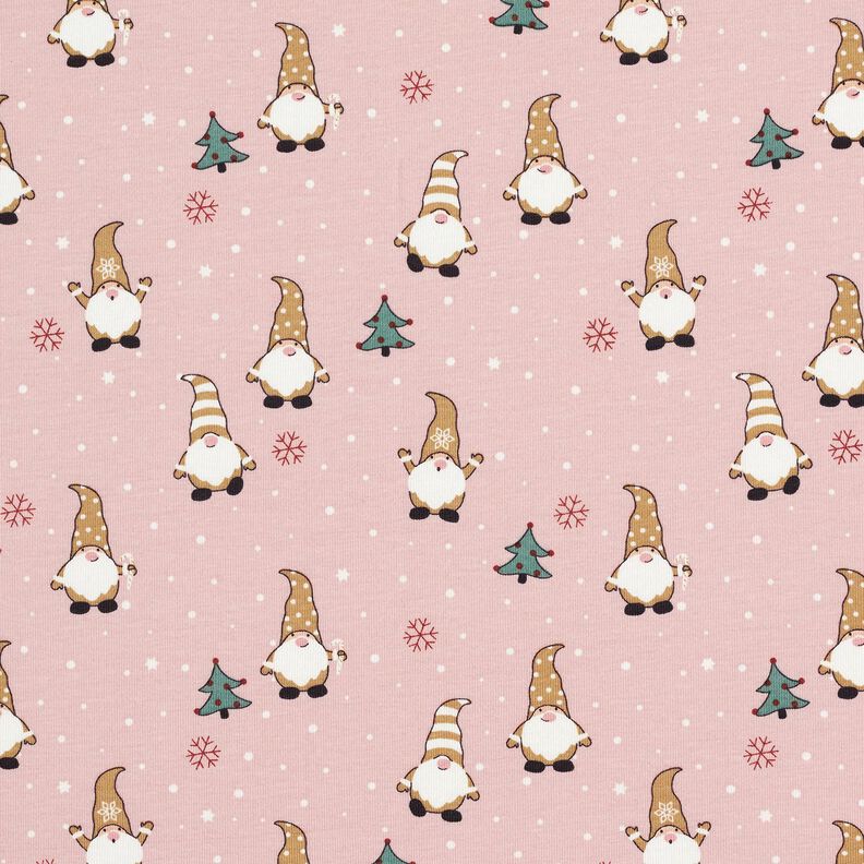 Jersey coton Lutins dans la neige – rosé, image number 1