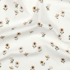 Jersey coton süße Blumen Impression numérique | Poppy Fabrics – ivoire/caramel, 