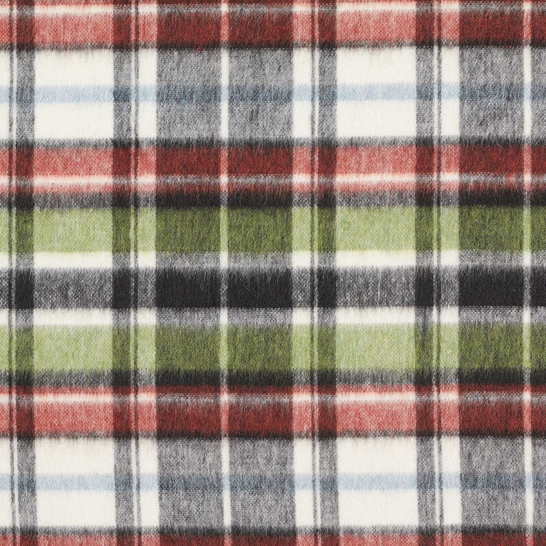 Tissu pour manteau double face Carreaux écossais – gris/carmin,  image number 6