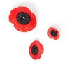 Bouton bijou Fleur de Coquelicot - rouge,  thumbnail number 3