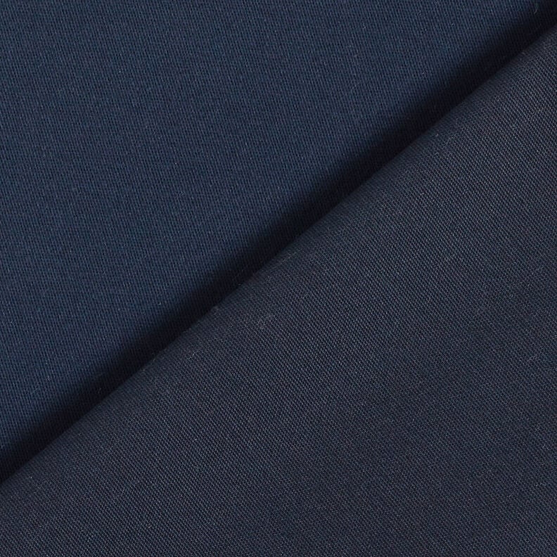 Sergé coton Stretch – bleu noir, image number 3