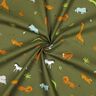 GOTS Popeline coton Animaux des steppes | Poppy Fabrics – olive foncé,  thumbnail number 3