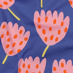 Popeline coton Tulips | Nerida Hansen – lilas bleu/rose, 