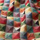 Tissu décoratif Gobelin losanges rétro colorés,  thumbnail number 2