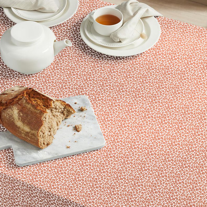 Tissu en coton Cretonne Petit imprimé léopard – ivoire/cuivre, image number 5