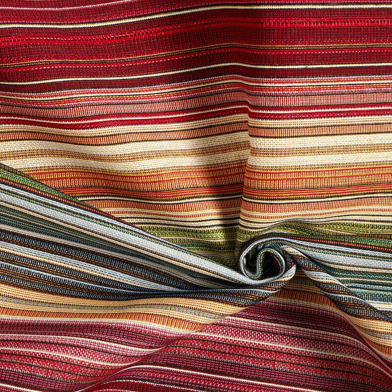 Tissu de d&eacute;coration Gobelin Bandes arc-en-ciel &ndash; carmin/vert,  image number 3