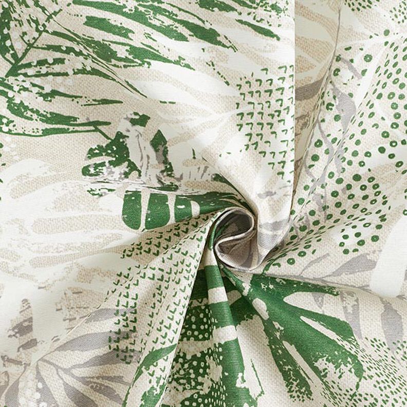 Coton enduit feuilles exotiques – nature/vert,  image number 3