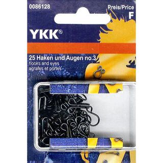 Crochets et œillets pour robes 1 – noir | YKK, 