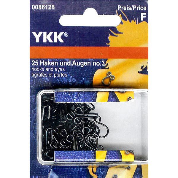 Crochets et œillets pour robes 1 – noir | YKK,  image number 1