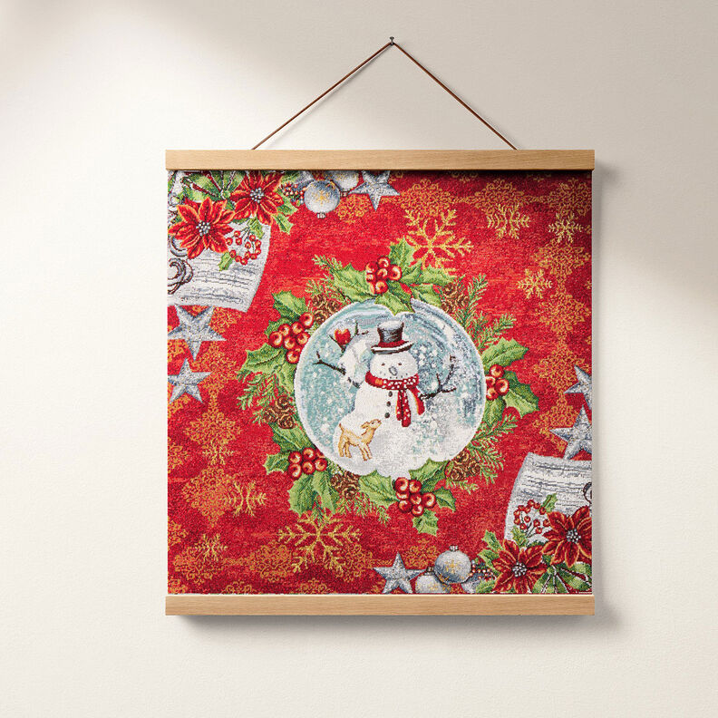Objet décoratif Gobelin Bonhomme de neige dans un globe de neige – carmin,  image number 6