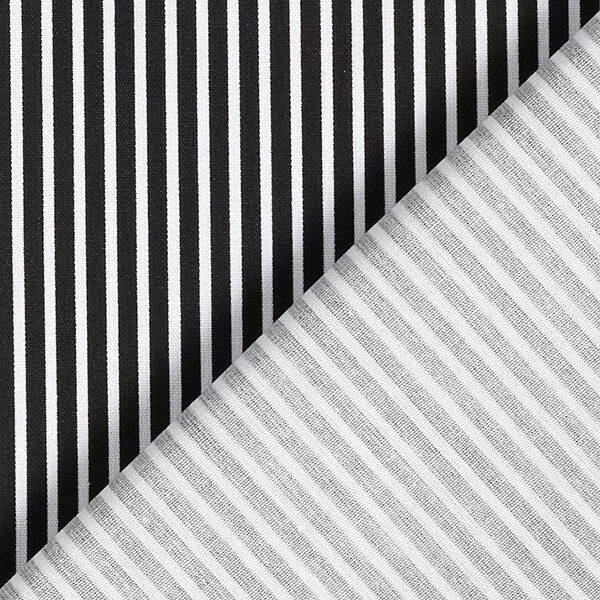 Popeline coton Rayures – noir/blanc,  image number 4