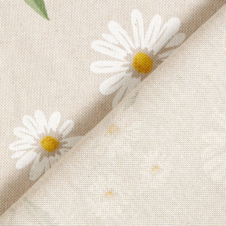 Tissu de décoration Semi-panama Marguerites éparses – nature/blanc,  image number 4
