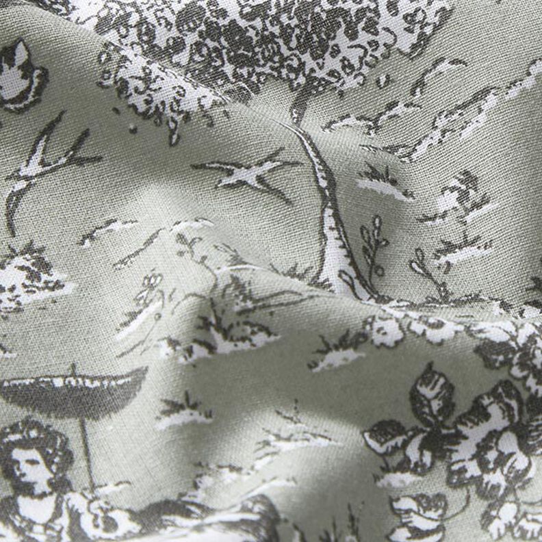 Tissu en coton Cretonne Visite du parc – roseau,  image number 2