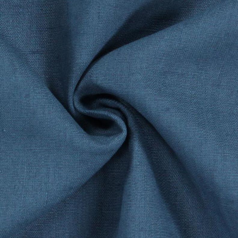Tissu de lin en ramie mélangée medium – bleu jean,  image number 3