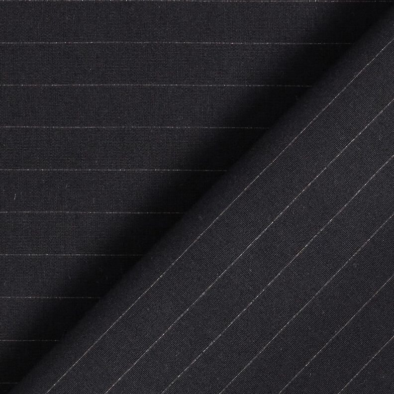 Tissu de coton à fines rayures horizontales – noir,  image number 4