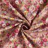 Popeline coton bouquet de fleurs romantique – vieux rose clair/carmin,  thumbnail number 3