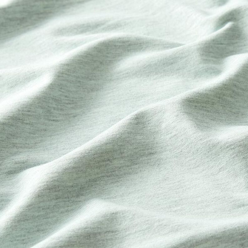 French Terry chiné fin – menthe/gris,  image number 2