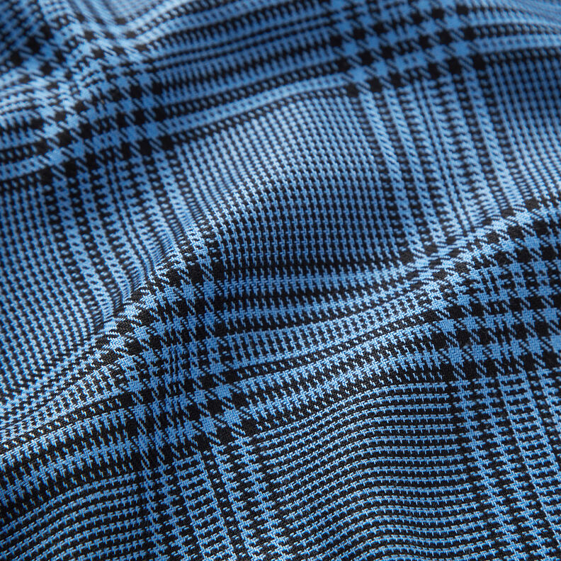 Tissu viscose Prince-de-galles – bleu,  image number 2