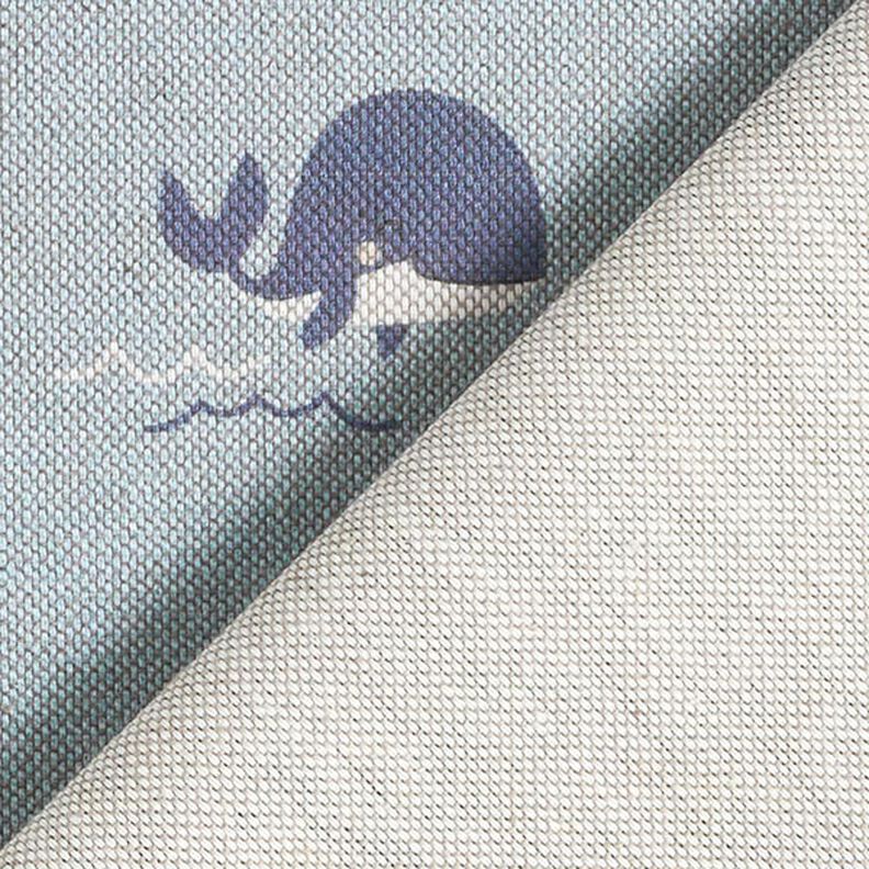 Tissu de décoration Semi-panama Baleines joyeuses – bleu,  image number 4