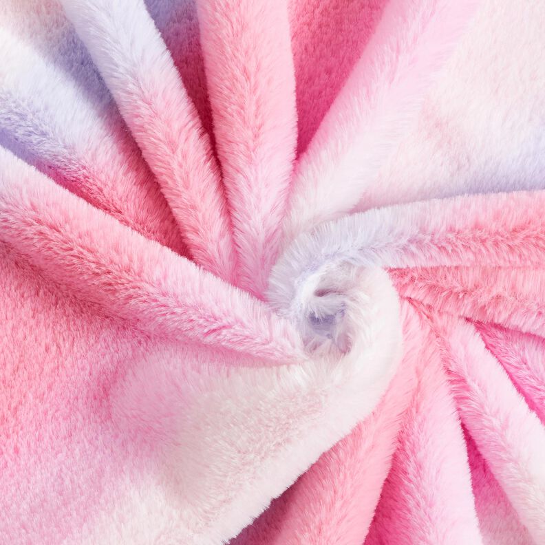 Fourrure synthétique Dégradé de couleurs diagonal – rose/mauve, image number 4