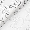 Popeline coton Tissu à colorier Dinosaures – blanc/noir,  thumbnail number 4