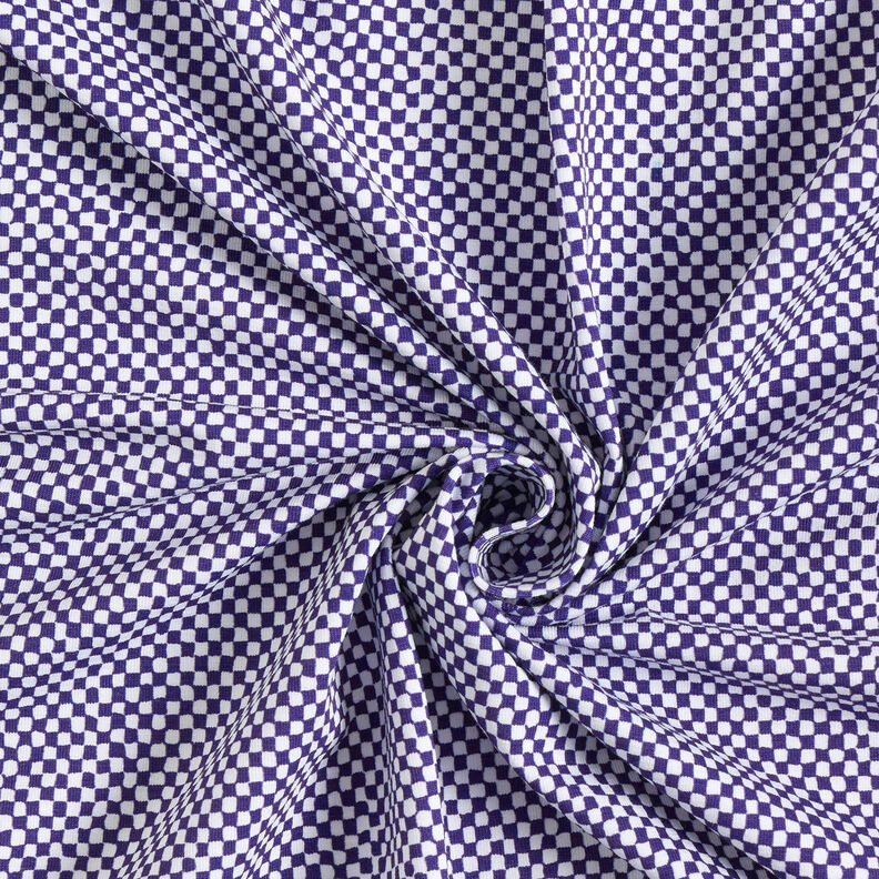 GOTS Jersey coton Mini-carreaux | TCC x LOOKS by Wolfgang Joop – lilas bleu/blanc,  image number 5
