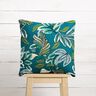 Tissu de décoration Panama Feuilles entrelacées – pétrole/moutarde,  thumbnail number 7
